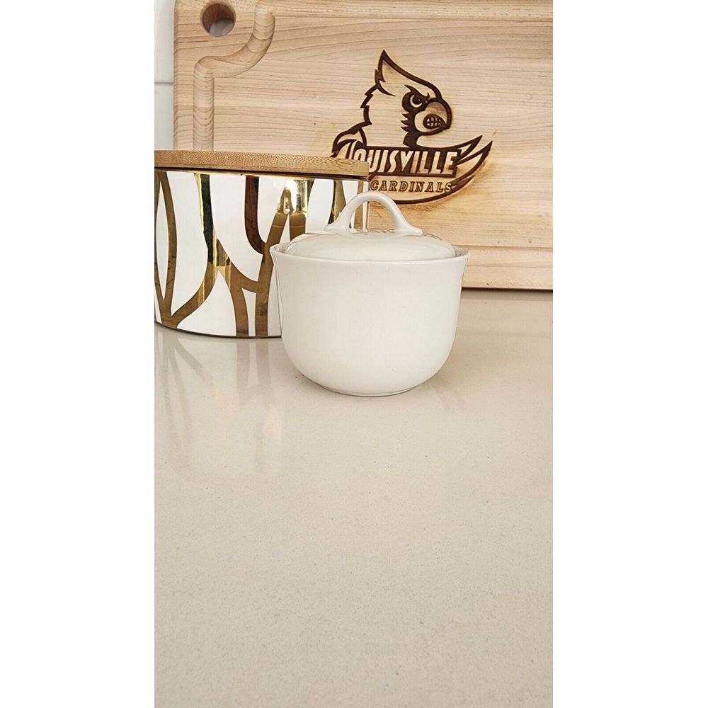 Vintage Ivory Corning Sugar Bowl‎ with Lid. U.S.A. Kitchen and Home Decor